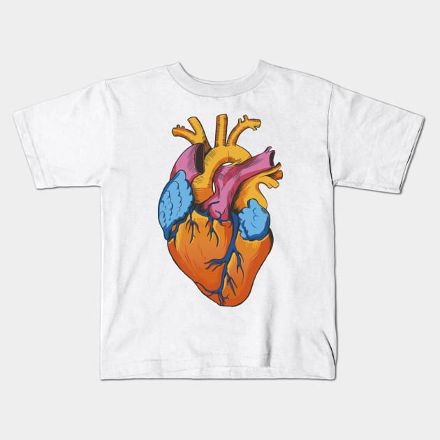 Anatomy Heart t shirt P R t shirt Kids T-Shirt by LindenDesigns